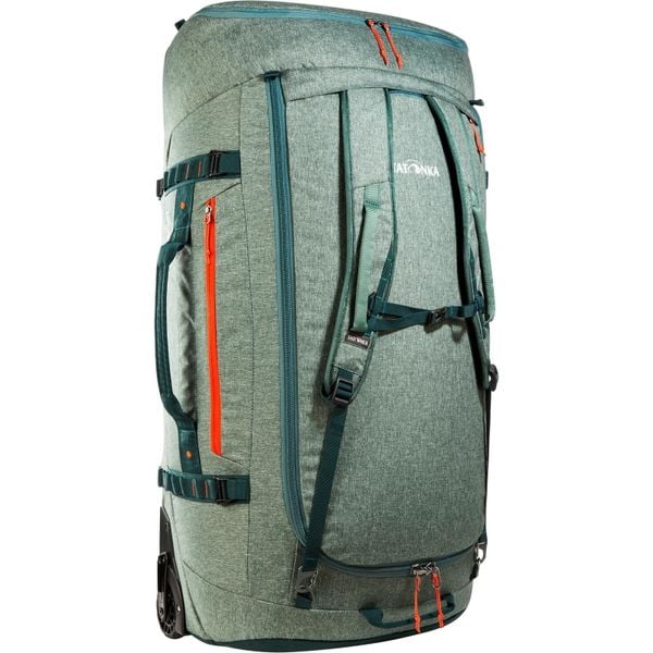 Torba podróżna Tatonka Duffle Roller 140. Zielone torby na laptopa Tatonka, bez wzorów, z materiału. Za 749.99 zł.