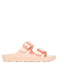 Birkenstock Klapki Arizona Stealth Buckle Eva 1029742 Różowy. Czerwone klapki Birkenstock, bez wzorów, z tworzywa sztucznego, bez obcasa. Za 269.99 zł.