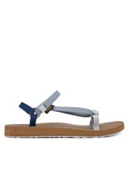 Teva Sandały Original Universal Slim 1150110 Niebieski. Niebieskie sandały Teva, bez wzorów, z materiału, bez obcasa, na płaskiej podeszwie, bez zapięcia. Za 299.99 zł.