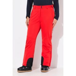 Damskie Spodnie softshell wodoodporne kieszenie na zamek błyskawiczny. Czerwone spodnie narciarskie Ulla Popken, plus size, bez wzorów, z materiału, trekkingowe. Za 535.99 zł.