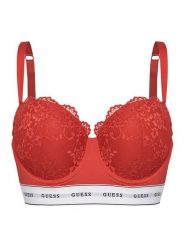 Guess Biustonosz push-up O2BC06 KBBT0 Czerwony. Czerwone biustonosze Guess, z aplikacjami, z syntetyku. Za 239.99 zł.