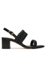 MICHAEL Michael Kors Sandały Audrin 40T5AUMS1L Czarny. Czarne sandały MICHAEL Michael Kors, bez wzorów, ze skóry, bez obcasa, na słupku, bez zapięcia. Za 549.99 zł.