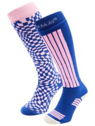 Skarpety narciarskie - Damskie - 2 pary - Ballpoint Blue. Niebieskie skarpety POEDERBAAS, bez wzorów, z elastanu. Za 177.72 zł.