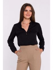 Stylove Bluzka w kolorze czarnym rozmiar: L. Czarne bluzki Stylove, l, bez wzorów, bez kołnierzyka, bez ramiączek. Za 154.07 zł.