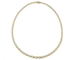 Naszyjnik z żółtego złota z diamentami - 43 cm - 0,15 ct - próba 585. Żółte naszyjniki Apart, z diamentem, złote. Za 24,990.00 zł.