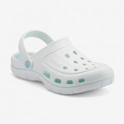 Coqui Jumper damskie klapki. Białe klapki Coqui, bez wzorów, bez obcasa. Za 135.99 zł.