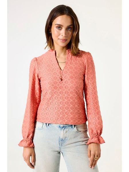 Garcia Koszulka w kolorze pomarańczowym rozmiar: XL. Pomarańczowe bluzki Garcia, xl, bez wzorów, bez kołnierzyka, bez ramiączek. Za 91.34 zł.