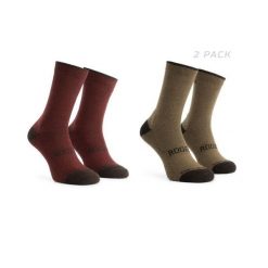 Skarpetki zimowe unisex Rogelli Merino z owczej wełny 2-pack. Brązowe skarpety Rogelli, bez wzorów, z wełny. Za 76.00 zł.