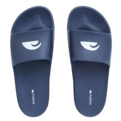 Klapki sportowe Turbo Classic. Niebieskie klapki TURBO, bez wzorów, bez obcasa. Za 59.00 zł.