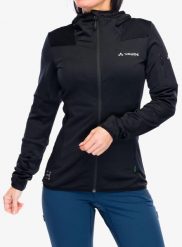 Bluza polarowa damska Vaude Monviso Fleece Jacket II. Czarne bluzy Vaude, m, bez wzorów, z elastanu, bez kaptura. Za 345.39 zł.