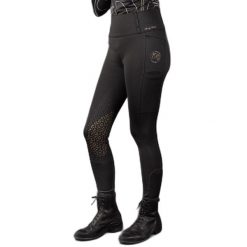 Damskie legginsy jeździeckie z pełną przyczepnością Harry's Horse Denici Cavalli. Czarne legginsy HARRYS HORSE, s, bez wzorów, z elastanu. Za 265.50 zł.