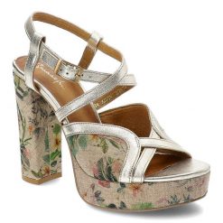 Złote Sandały Maciejka Eleganckie Buty Na Obcasie. Żółte sandały Maciejka, bez wzorów, ze skóry, eleganckie, bez obcasa, na obcasie, bez zapięcia. Za 319.00 zł.