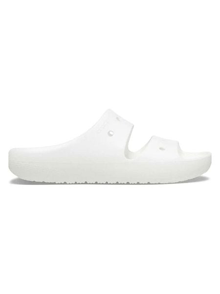 Crocs Klapki w kolorze białym rozmiar: 43/44. Białe klapki Crocs, bez wzorów, z otwartym noskiem, bez obcasa. Za 129.95 zł.