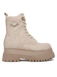 REPLAY Botki GWL72.000.C0029S Beżowy. Brązowe botki Replay, bez wzorów, ze skóry, bez obcasa, na płaskiej podeszwie, bez zapięcia. Za 619.99 zł.