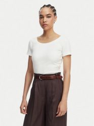 Weekend Max Mara Bluzka Multig 2615941122 Biały Regular Fit. Białe bluzki Weekend Max Mara, s, bez wzorów, z bawełny, bez kołnierzyka, bez ramiączek. Za 369.99 zł.