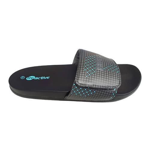 Beco beactive klapki unisex czarno-turkusowe. Czarne klapki 47 Brand, bez wzorów, z syntetyku, bez obcasa. Za 248.99 zł.