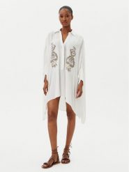 LOLA CASADEMUNT Koszula LS2515008 Biały Relaxed Fit. Białe koszule LOLA CASADEMUNT, bez wzorów, z wiskozy, bez kołnierzyka, bez ramiączek. Za 229.99 zł.