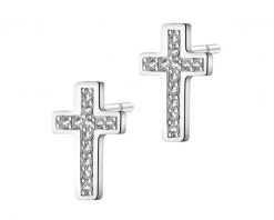 Kolczyki srebrne - krzyże. Szare kolczyki Apart, srebrne. Za 99.00 zł.