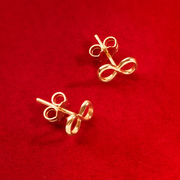 Kolczyki nieskończoność ze złota próby 585. Żółte kolczyki Lilou, złote. Za 728.00 zł.