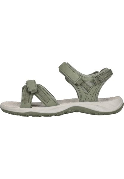 Sandały damskie Whistler Kali. Zielone sandały Whistler, bez wzorów, z materiału, eleganckie, bez obcasa, bez zapięcia. Za 232.20 zł.