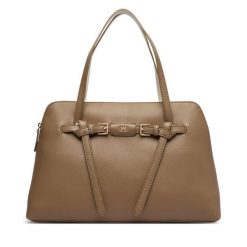 Torebka Tommy Hilfiger. Brązowe torebki klasyczne TOMMY HILFIGER, bez wzorów, bez dodatków. Za 649.99 zł.