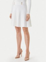 Guess Spódnica mini W5YD65 Z0130 Biały Regular Fit. Białe spódnice Guess, xxl, z aplikacjami, z wiskozy, mini. Za 459.99 zł.
