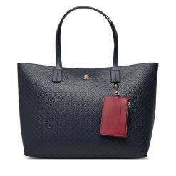 Torebka Tommy Hilfiger. Niebieskie torebki klasyczne TOMMY HILFIGER, bez wzorów, bez dodatków. Za 699.99 zł.