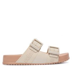 Klapki Melissa. Brązowe klapki Melissa, bez wzorów, bez obcasa. Za 314.99 zł.