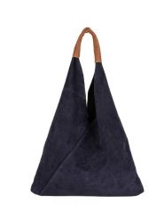 Mila Blu Skórzana torebka "Mirtillo" w kolorze granatowym - 34 x 39 x 8 cm rozmiar: onesize. Niebieskie torby na ramię Mila Blu, bez wzorów, z materiału, na ramię, bez dodatków. Za 210.32 zł.