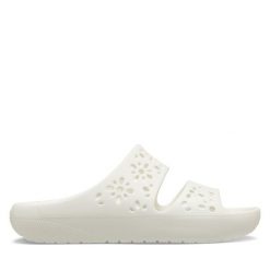 Klapki Crocs. Białe klapki Crocs, bez wzorów, bez obcasa. Za 139.99 zł.