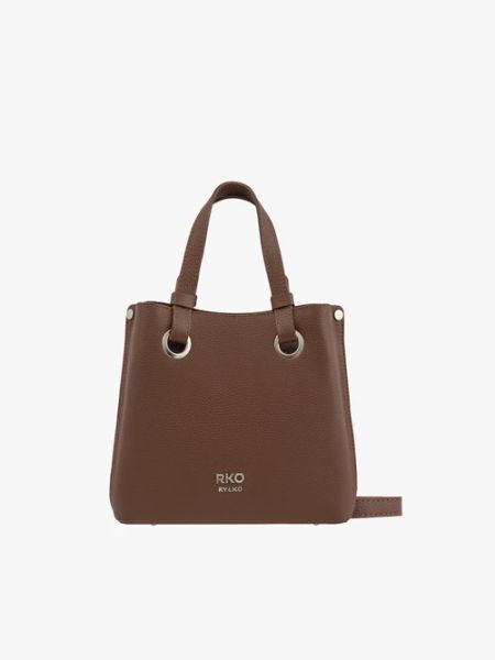 Brązowa torebka. Brązowe torebki klasyczne Ryłko, bez wzorów, ze skóry, bez dodatków. Za 399.99 zł.