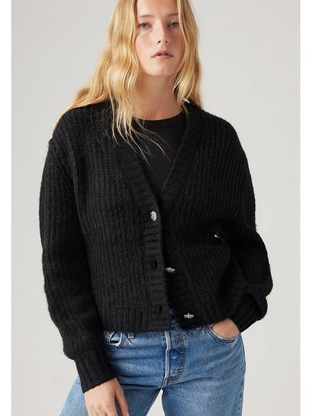 Levi's Kardigan w kolorze czarnym rozmiar: XS. Czarne kardigany Levi's®, s, bez wzorów, z wełny. Za 176.08 zł.