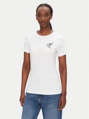 BOSS T-Shirt C_Elogo_21 50540260 Biały Slim Fit. Białe t-shirty Boss, m, bez wzorów, z bawełny, bez kołnierzyka, bez ramiączek. Za 139.99 zł.