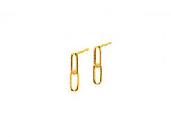 Złote kolczyki - paper clip. Żółte kolczyki Apart, złote. Za 419.00 zł.