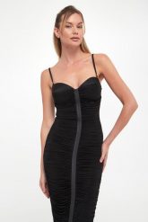 Sukienka marszczona bodycon ELISABETTA FRANCHI. Sukienki Elisabetta Franchi, bez wzorów, bez kołnierzyka, bez ramiączek, bodycon. Za 3,559.00 zł.