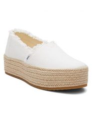 TOMS Espadryle w kolorze białym rozmiar: 42,5. Białe espadryle Toms, bez wzorów, bez obcasa, na platformie, bez zapięcia. Za 192.33 zł.