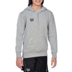 Bluza Arena Team Line Hoodie junior z kapturem. Szare bluzy Arena, bez wzorów, z kapturem. Za 69.99 zł.