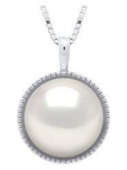 Mitzuko Srebrny naszyjnik z zawieszką - dł. 42 cm rozmiar: onesize. Białe naszyjniki Mitzuko, z perłą, srebrne. Za 252.99 zł.