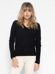 Perfect Cashmere Kaszmirowy sweter "Shannon" w kolorze czarnym rozmiar: XL. Czarne swetry Perfect Cashmere, xl, bez wzorów, z kaszmiru, bez ramiączek. Za 232.78 zł.