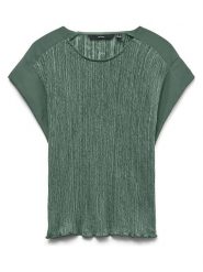 Vero Moda Bluzka w kolorze zielonym rozmiar: S. Zielone bluzki Vero Moda, s, bez wzorów, bez kołnierzyka, bez ramiączek. Za 111.33 zł.