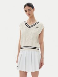 Guess Sweter V5GR00 Z3FB1 Biały Classic Fit. Białe swetry Guess, xxs, z aplikacjami, z bawełny, bez ramiączek. Za 395.00 zł.