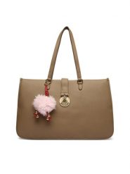 LOVE MOSCHINO Torebka JC4239PP0PKI0105 Beżowy. Brązowe shopper Love Moschino, bez wzorów, ze skóry, bez dodatków. Za 1,139.00 zł.