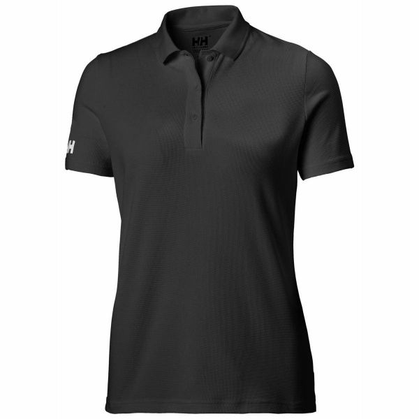 Damska koszulka polo Helly Hansen crew tech. Czarne bluzki Helly Hansen, bez wzorów, bez kołnierzyka, bez ramiączek. Za 301.00 zł.