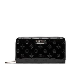 Portfel Nine West. Czarne portfele Nine West, bez wzorów. Za 89.99 zł.