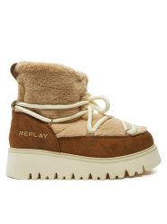 REPLAY Śniegowce Melrose Hair Lace-Up GWF2H.000.C0014S Brązowy. Brązowe trapery i śniegowce Replay, z materiału. Za 579.99 zł.