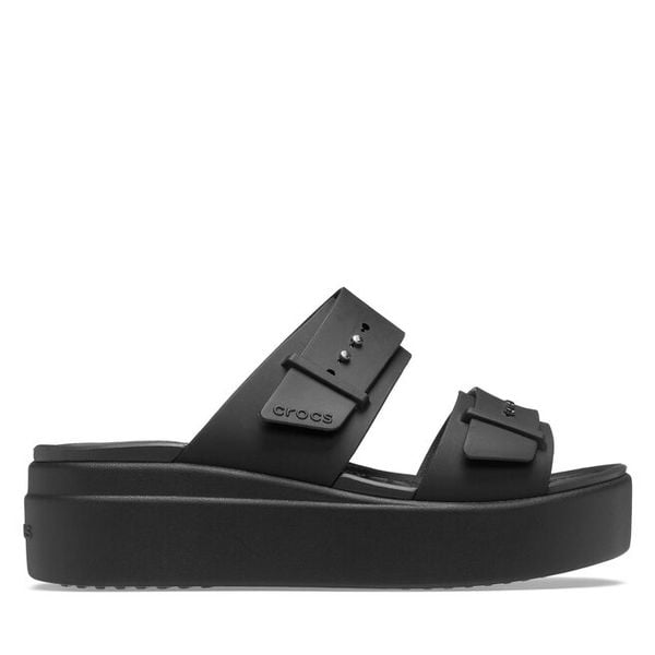 Klapki Crocs. Czarne klapki Crocs, bez wzorów, bez obcasa. Za 173.99 zł.