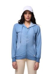 Bluza z kaptur na co dzień na siłownię. Niebieskie bluzy LEONE 1947 APPAREL, s, bez wzorów, z kapturem. Za 126.26 zł.