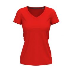Damska Koszulka Z Dekoltem Claire V. Czerwone bluzki STEDMAN, xs, bez wzorów, sportowe, bez kołnierzyka, bez ramiączek. Za 60.99 zł.