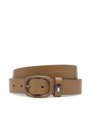 Tommy Jeans Pasek Damski Tjw Oval Tonal 3.0 AW0AW17392 Beżowy. Brązowe paski Tommy Jeans, bez wzorów, z jeansu. Za 119.99 zł.