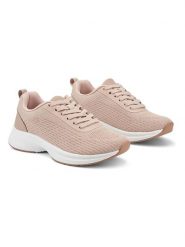 Inselhauptstadt Sneakersy w kolorze jasnoróżowym rozmiar: 39. Różowe trampki Inselhauptstadt, bez wzorów, z materiału, bez zapięcia. Za 58.45 zł.